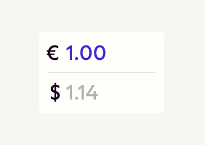Convert currency on the go