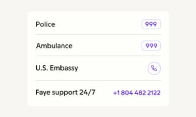Access emergency numbers