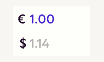 Convert currency on the go