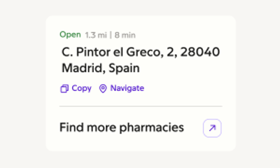 Find pharmacies nearby